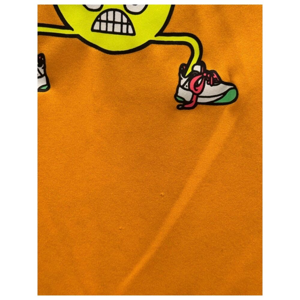 UNDER ARMOUR Cartoon Graphic Three Smiley Faces Lifting Weights Yellow T-shirt - Picture 5 of 5